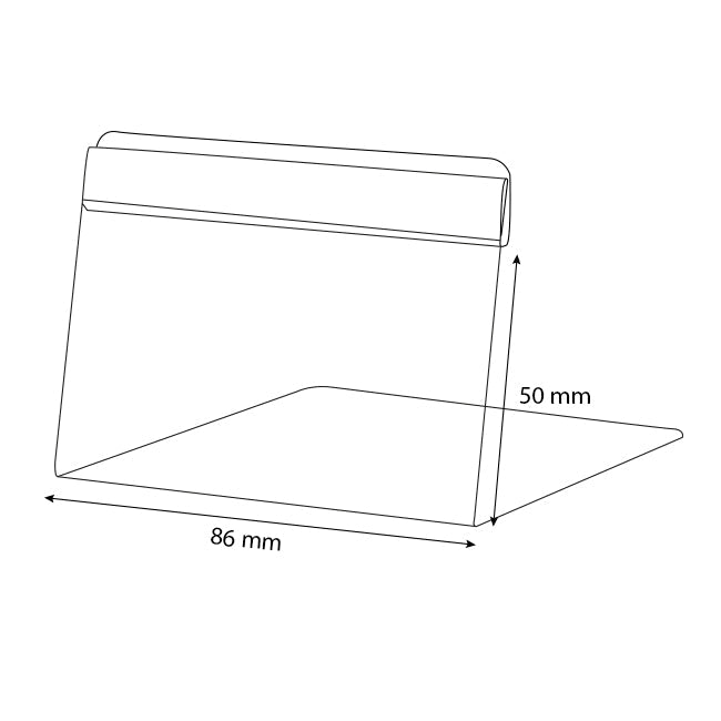 L-standaard 86mm (10st) - 50mm - Kunststof - Van Erkel Winkelmaterialen