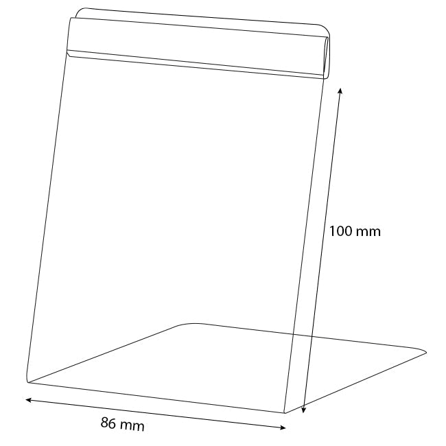 L-standaard 86mm (10st) - 100mm - Kunststof - Van Erkel Winkelmaterialen
