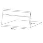 L-standaard 86mm (10st) - 30mm - Kunststof - Van Erkel Winkelmaterialen