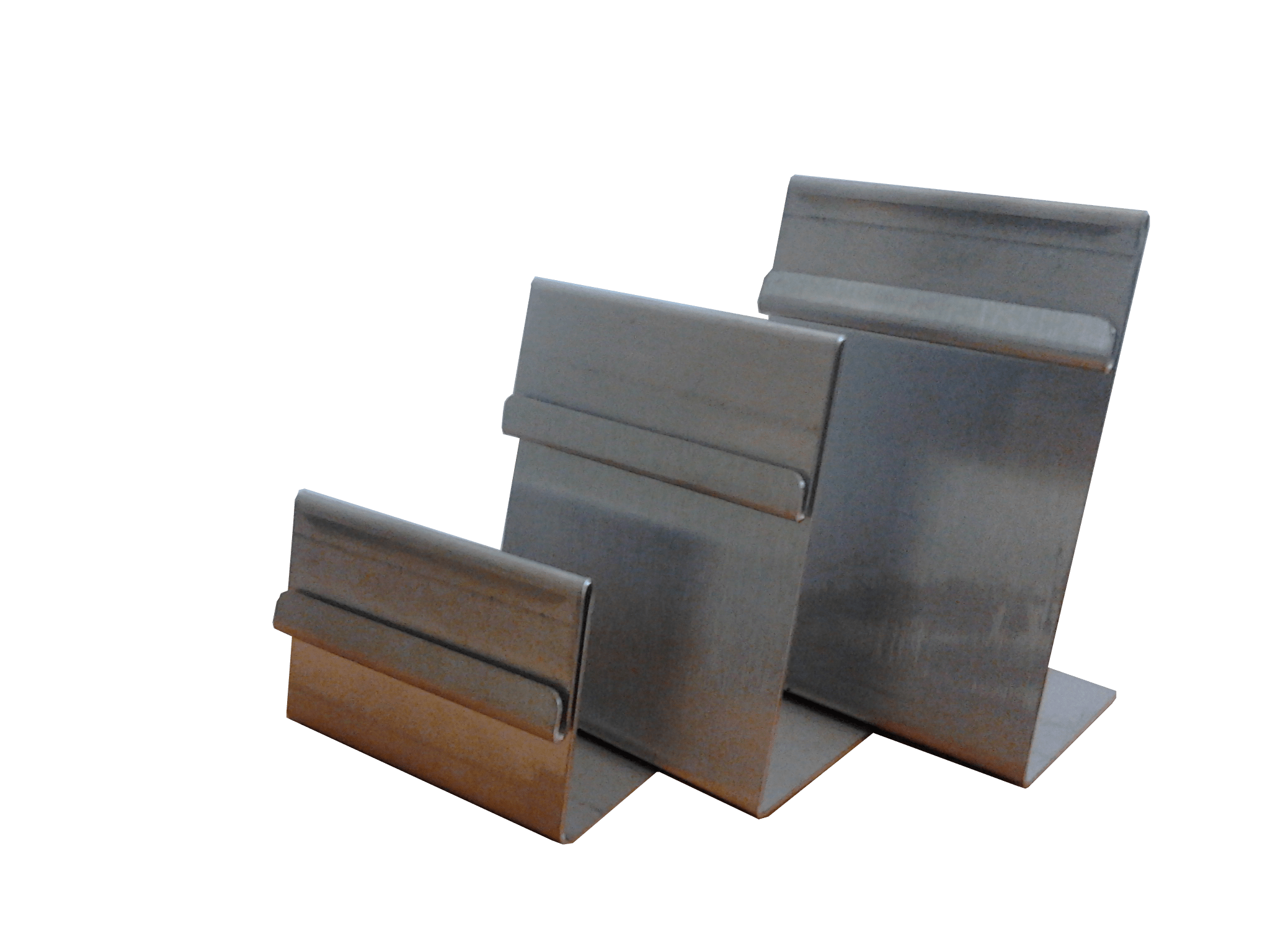 L-standaard RVS (1mm) - 90mm - Zilver - Van Erkel Winkelmaterialen