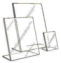 L-standaard verticaal acryl - 105x148mm (A6) - Van Erkel Winkelmaterialen