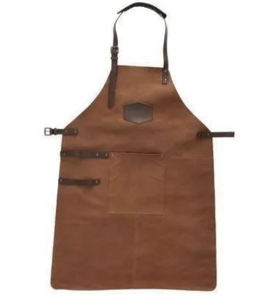 Lederen schort cognac - 650x500x850mm - Bruin - Van Erkel Winkelmaterialen