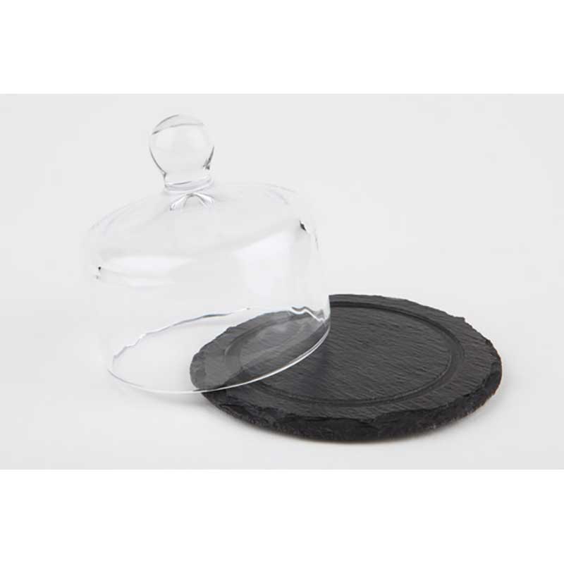 Leisteen met stolp - 105x105x95mm - Van Erkel Winkelmaterialen