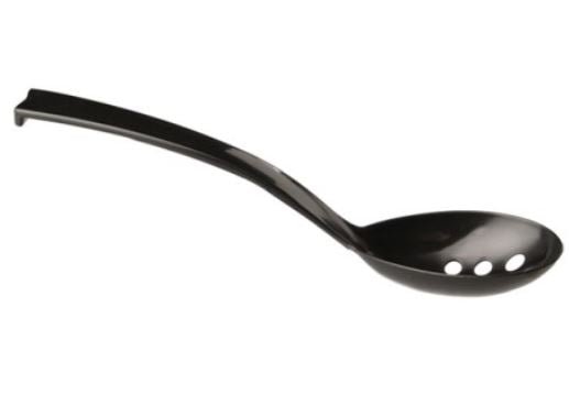 Lepel met uitlek gaten (6st) - 265mm - Zwart - Van Erkel Winkelmaterialen