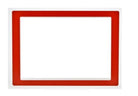Magnetische wissellijst voor ramen - 148x210mm (A5) - Rood - Van Erkel Winkelmaterialen