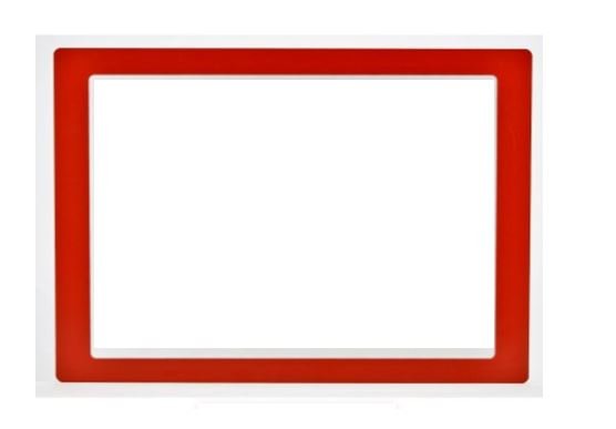 Magnetische wissellijst wand - Rood - 297x420mm (A3) - Van Erkel Winkelmaterialen