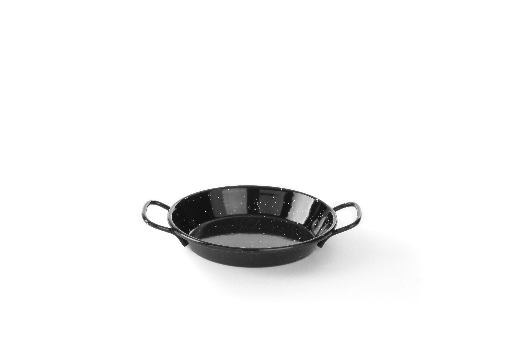 Paëllapan geëmailleerd laag - Ø120x25mm - Zwart - Van Erkel Winkelmaterialen