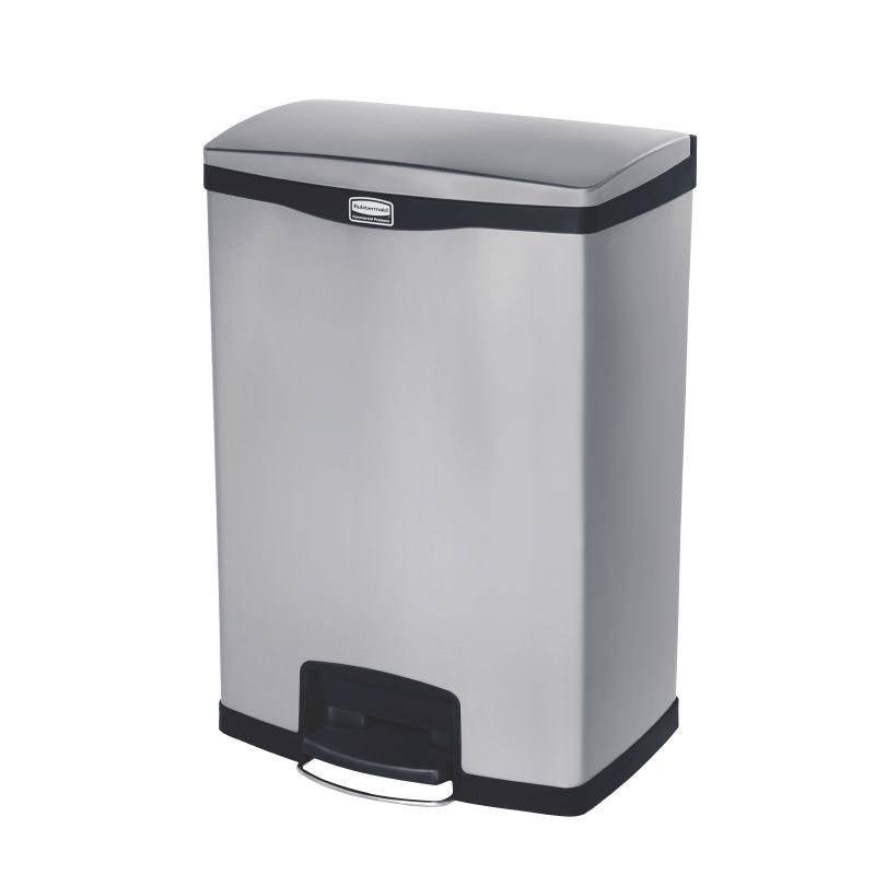 Pedaalemmer RVS (50L) - 728x460x348mm - Zilver - Van Erkel Winkelmaterialen