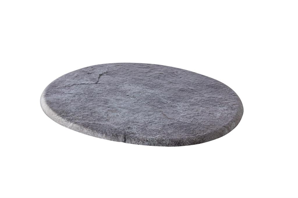 Plateau ovaal betonlook - 420x377x10mm - Grijs - Van Erkel Winkelmaterialen