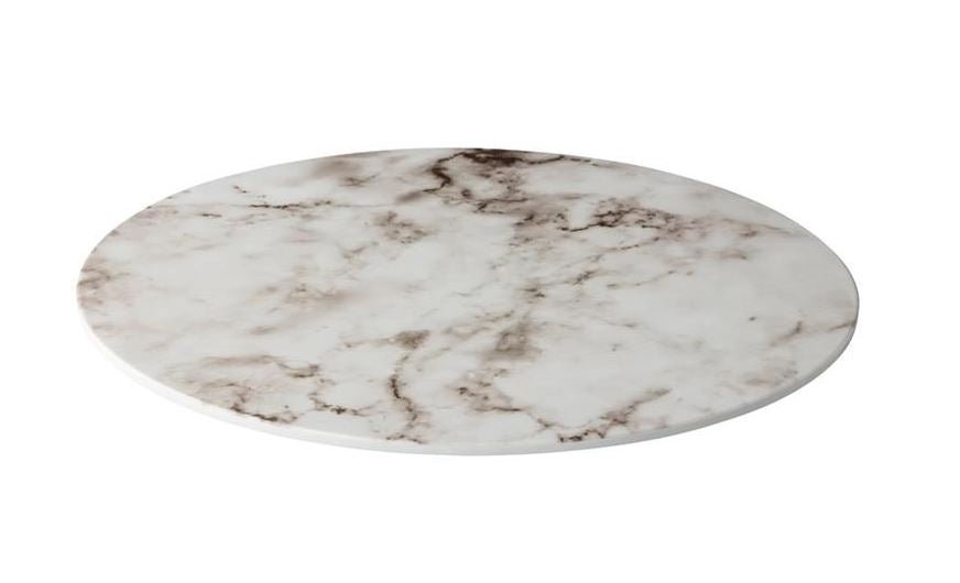 Plateau wit marmerlook - Ø330mm - Van Erkel Winkelmaterialen