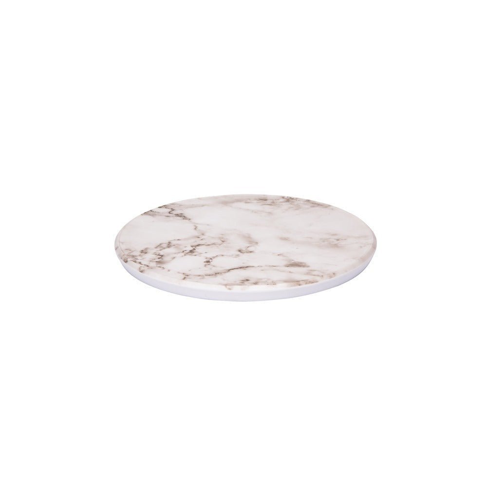 Plateau wit marmerlook - Ø230mm - Van Erkel Winkelmaterialen