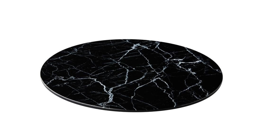 Plateau zwart marmerlook - Ø330mm - Van Erkel Winkelmaterialen