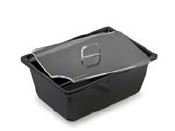 Plexi saladebak rechthoek (1L) - 215x153x85mm - Zwart - Van Erkel Winkelmaterialen
