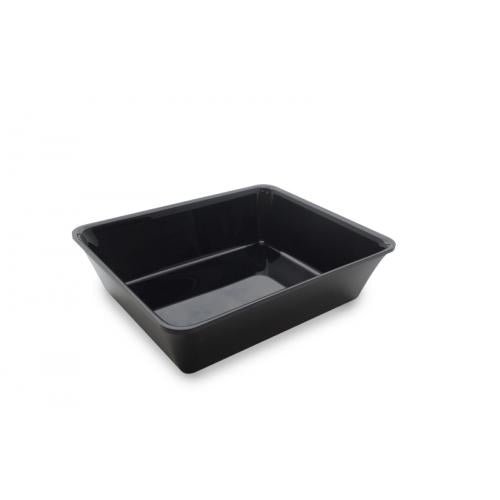 Plexi schaal - 325x265x80mm (GN1/2) - Zwart - Van Erkel Winkelmaterialen