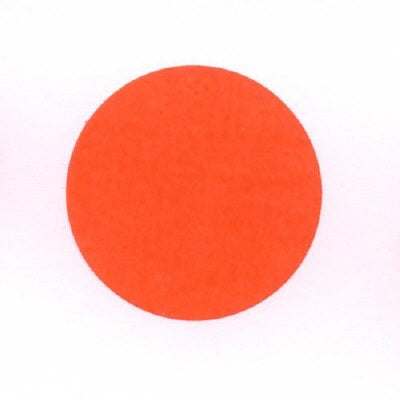 Sticker/etiket fluor rood, rond /25mm, permanent, op rol (1000st)