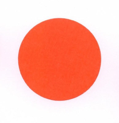 Sticker/etiket fluor rood, rond /35mm, permanent, op rol (1000st)
