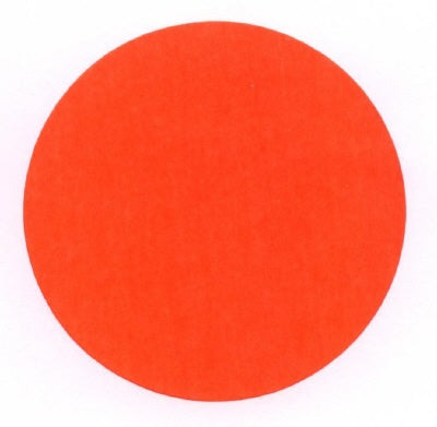 Sticker/etiket fluor rood, rond /50mm, permanent, op rol (1000st)