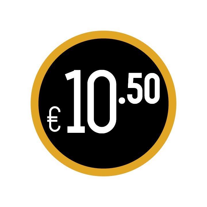 Prijs stickers op rol "€10.50" - Ø28mm - Van Erkel Winkelmaterialen