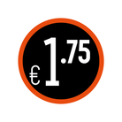 Prijs stickers op rol "€1.75" - Ø28mm - Van Erkel Winkelmaterialen