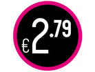 Prijs stickers op rol "€2.79" - Ø28mm - Van Erkel Winkelmaterialen