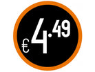 Prijs stickers op rol "€4.49" - Ø28mm - Van Erkel Winkelmaterialen