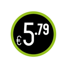 Prijs stickers op rol "€5.79" - Ø28mm - Van Erkel Winkelmaterialen