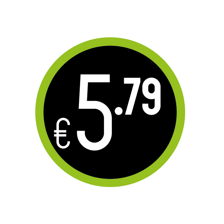 Prijs stickers op rol "€5.79" - Ø28mm - Van Erkel Winkelmaterialen