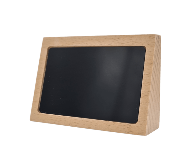Prijskaarthouder hout - 100x68mm - Van Erkel Winkelmaterialen