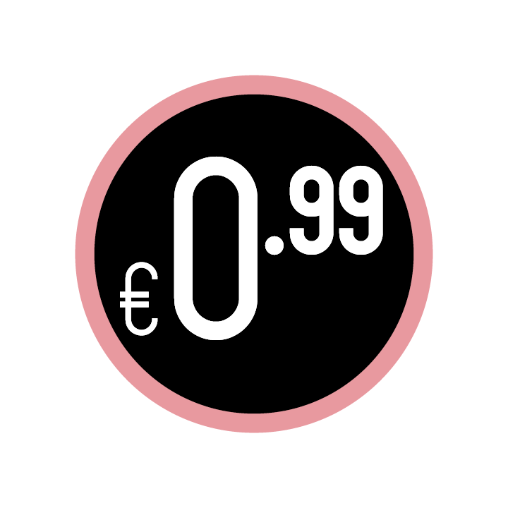 Ronde prijssticker Ø27mm "€11.95" op rol (1000st)