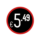Ronde prijssticker Ø27mm "€11.95" op rol (1000st)