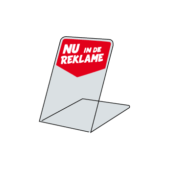 Reclame standaards (versch. teksten) - Van Erkel Winkelmaterialen
