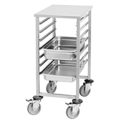 Regaalwagen 7x laag (zwaar model) - GN1/1 530x325mm - Van Erkel Winkelmaterialen