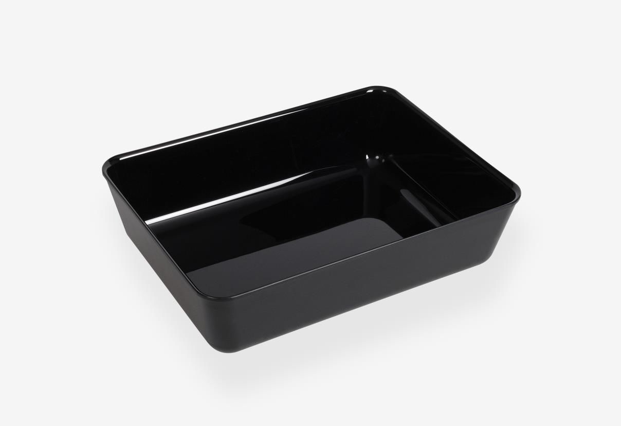 Riflex schaal - 280x210x70mm - Zwart - Van Erkel Winkelmaterialen