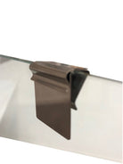 RVS klem glasplaat verticaal (kaart recht hangend) - 2mm - Zilver - Van Erkel Winkelmaterialen