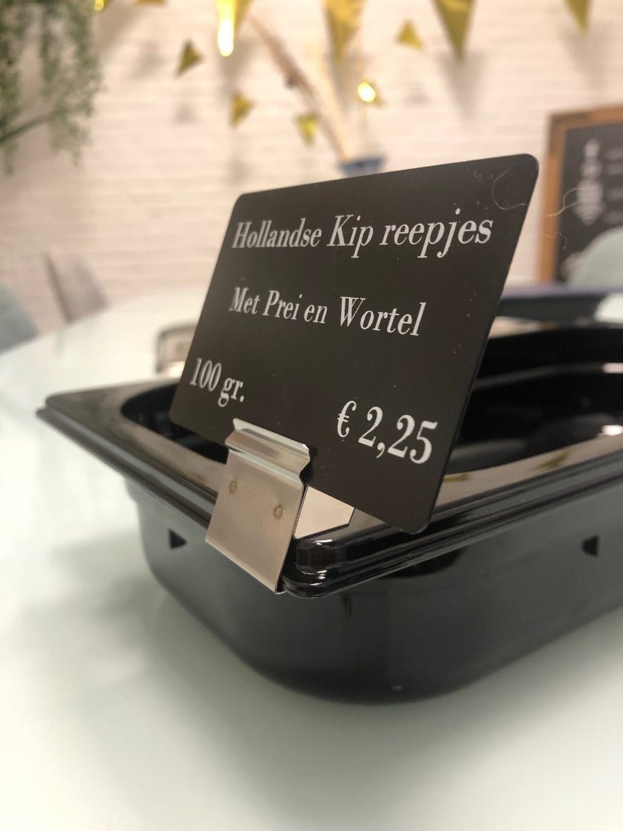 RVS klem (kunststof GN bak) - Van Erkel Winkelmaterialen