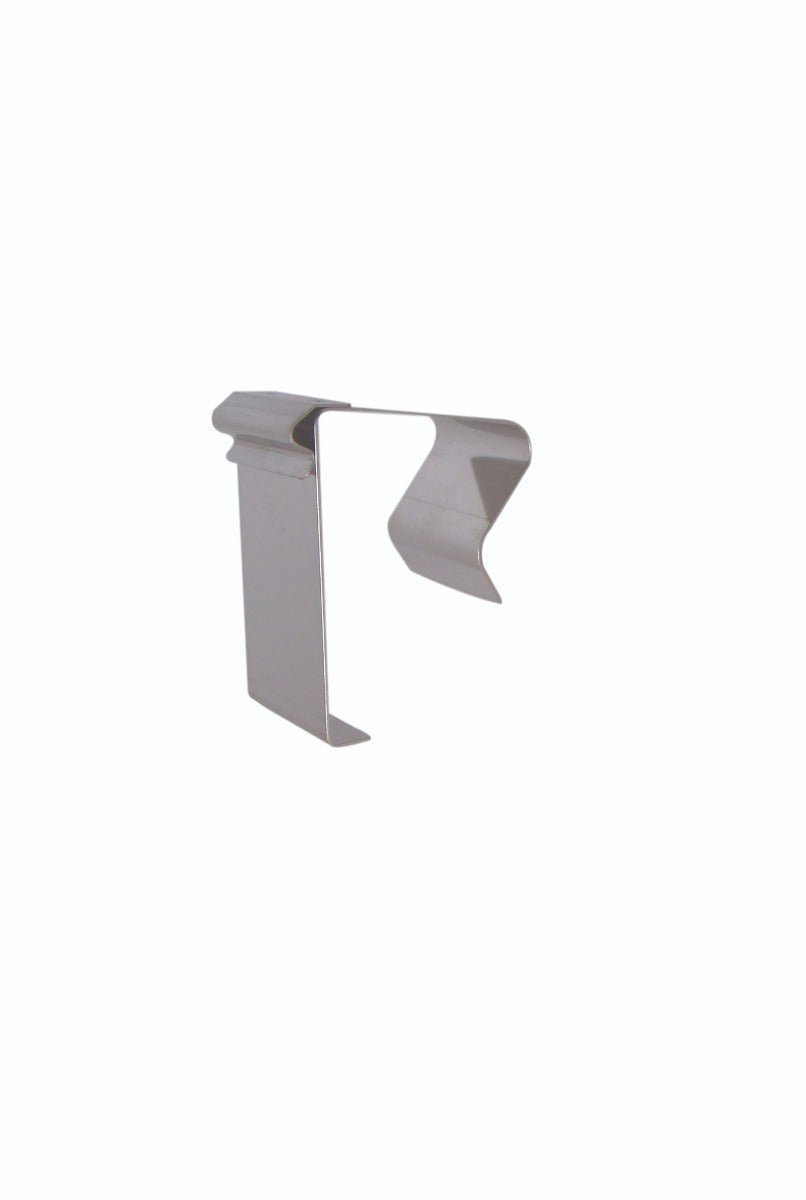RVS klem mand/buis (recht hangend) - 25mm - Zilver - Van Erkel Winkelmaterialen