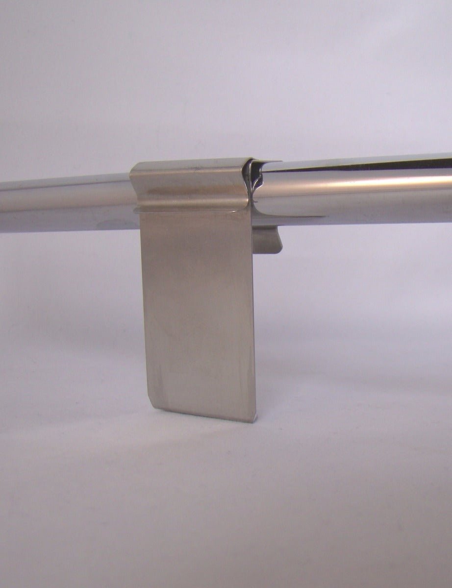 RVS klem mand/buis (recht hangend) - 20mm - Zilver - Van Erkel Winkelmaterialen