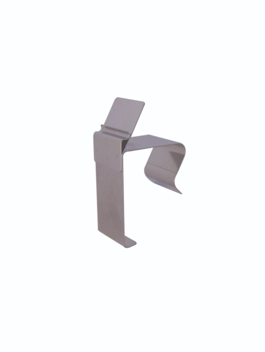 RVS klem mand/buis (schuin staand) - 32mm - Zilver - Van Erkel Winkelmaterialen