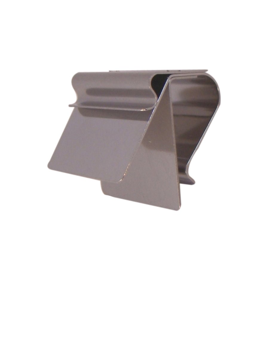 RVS klem voor op dunne rand - 5mm - Zilver - Van Erkel Winkelmaterialen