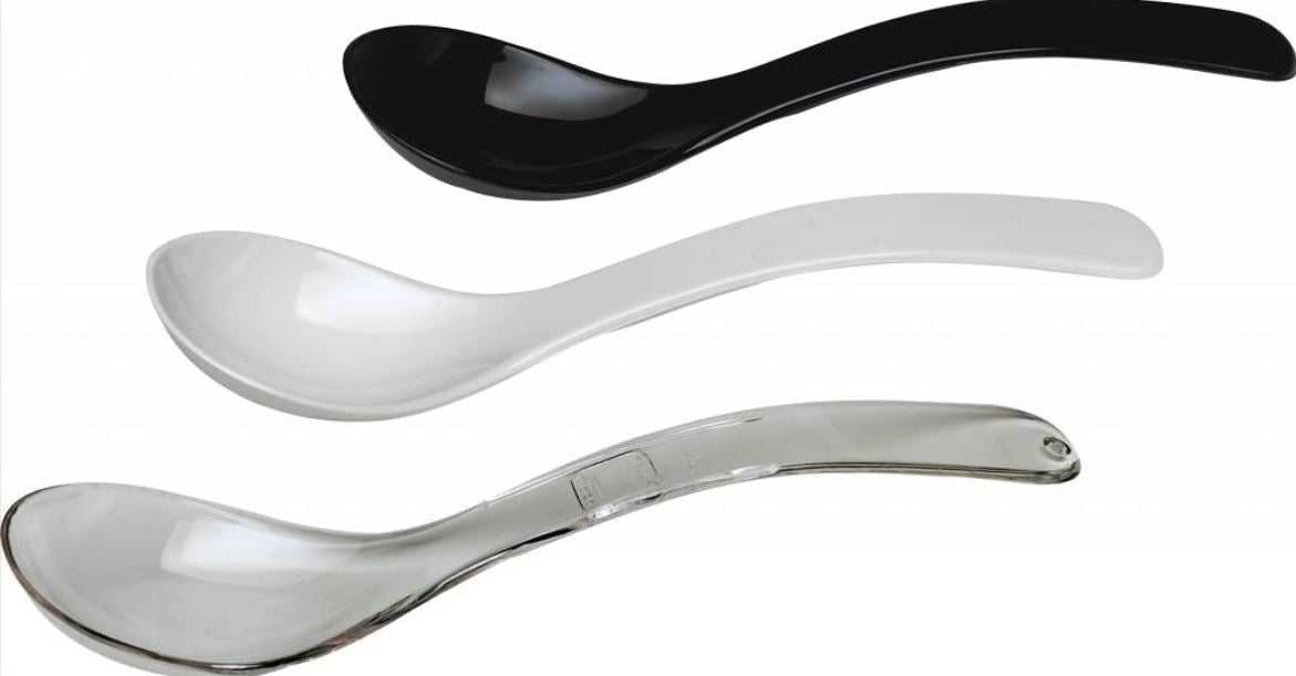 Salade lepel - 235mm - Zwart - Van Erkel Winkelmaterialen