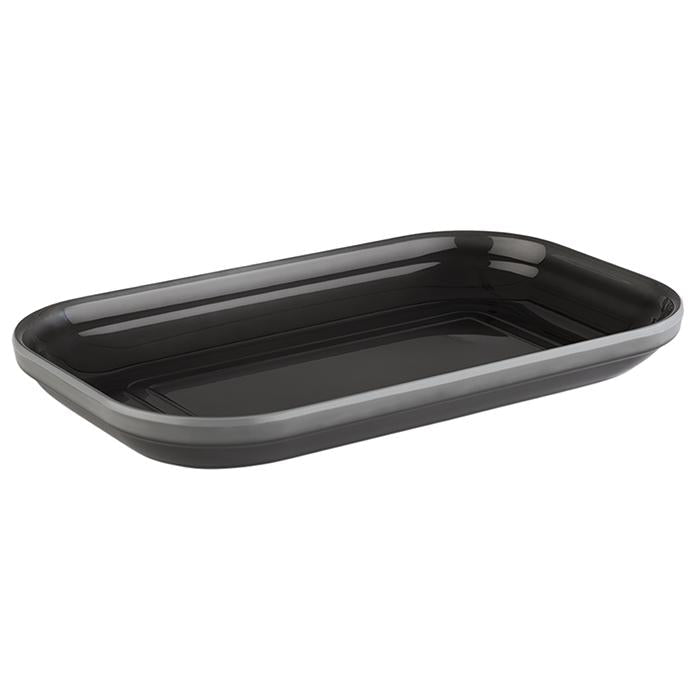 Schaal 'Emma' - 265x162x30mm (GN1/4) - Grijs - Van Erkel Winkelmaterialen