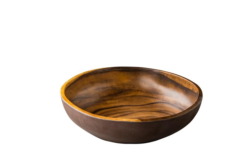 Schaal houtlook - Ø330mm - Van Erkel Winkelmaterialen