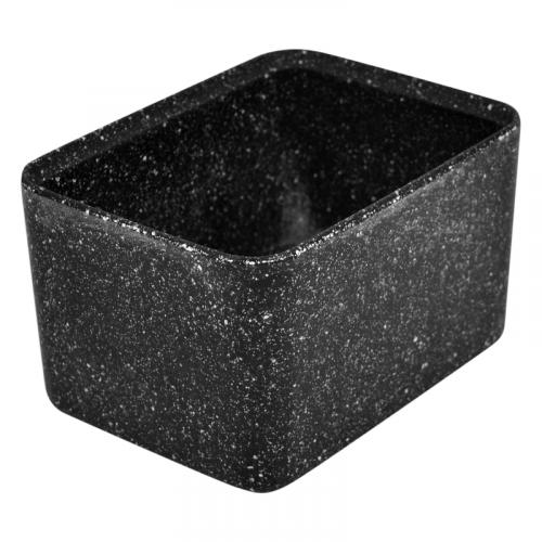 Schaal Kata - 173x130x100mm - Zwart granietlook - Van Erkel Winkelmaterialen