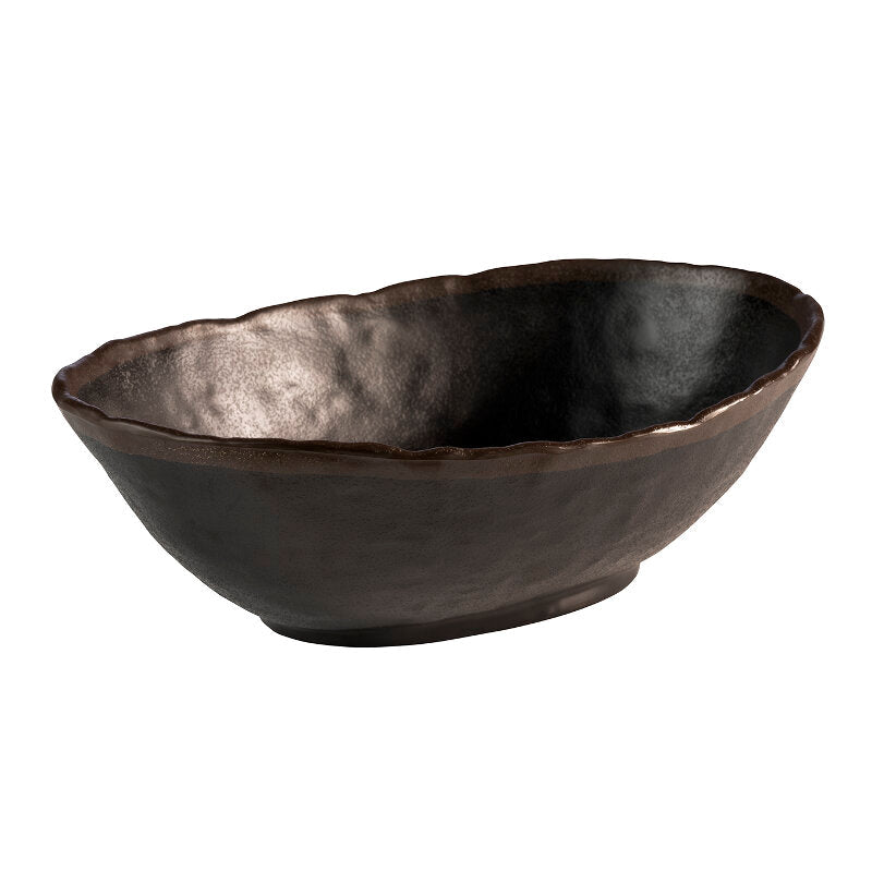 Schaal ovaal 'Marone' - 275x190x90mm - Bruin - Van Erkel Winkelmaterialen