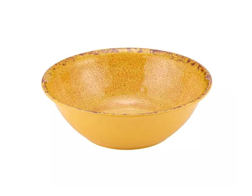 Schaal rond Casablanca - Ø210x70mm - Geel - Van Erkel Winkelmaterialen