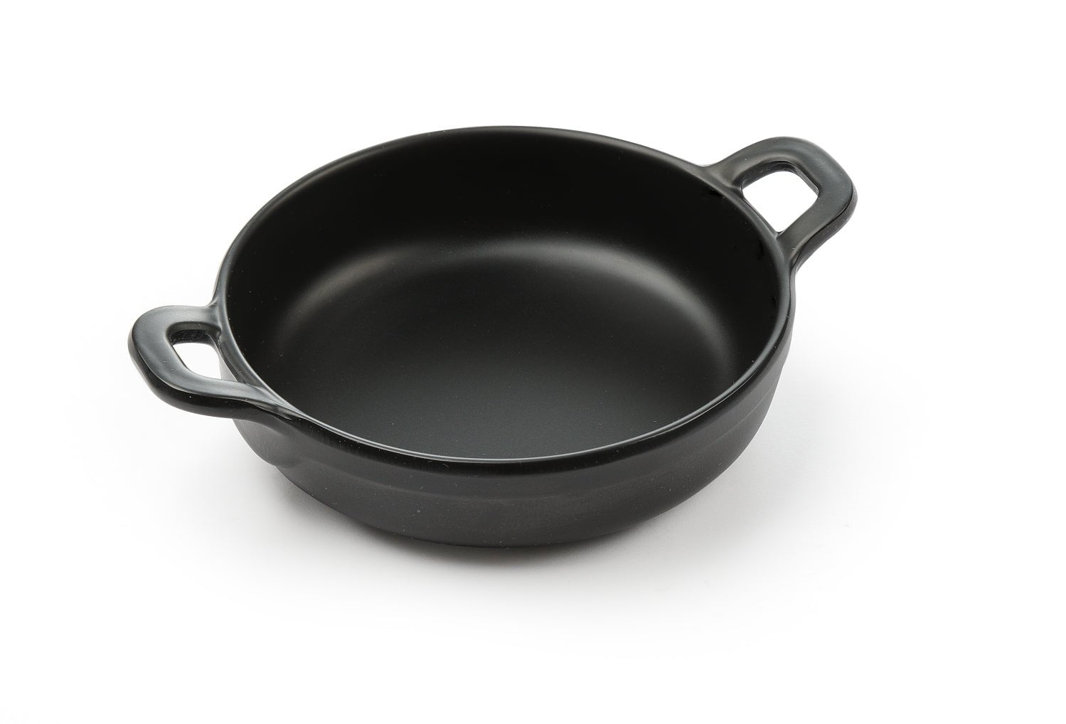 Schaal rond met grepen - 189x147x37mm - Zwart - Van Erkel Winkelmaterialen