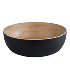 Schaal zwart/hout - Ø300x95mm - Zwart - Van Erkel Winkelmaterialen