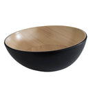 Schaal zwart/hout - Ø215mm - Van Erkel Winkelmaterialen