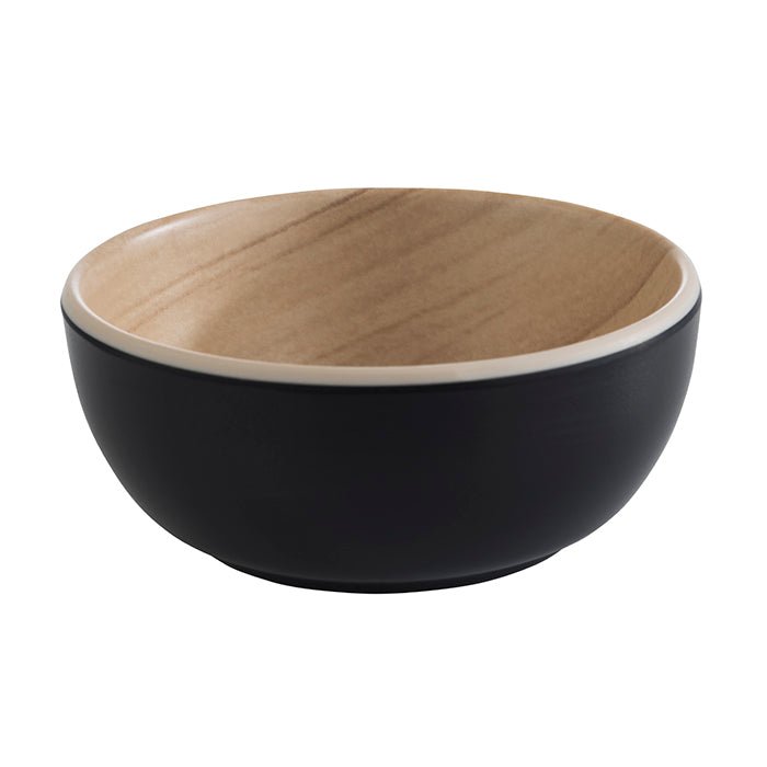 Schaal zwart/hout - Ø85mm - Van Erkel Winkelmaterialen