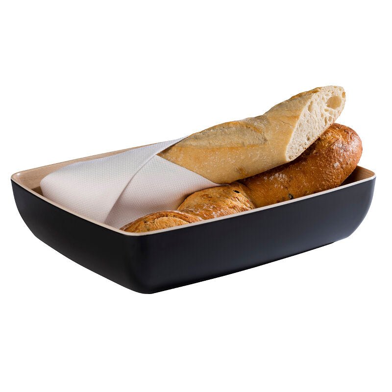 Schaal zwart/houtlook - GN1/2 325x265x75mm - Van Erkel Winkelmaterialen